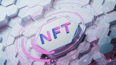 NFT, 3D canlandırma konsepti.