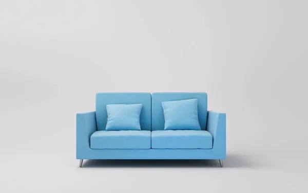 Sofa White Background Rendering Computer Digital Drawing — Stock Photo, Image