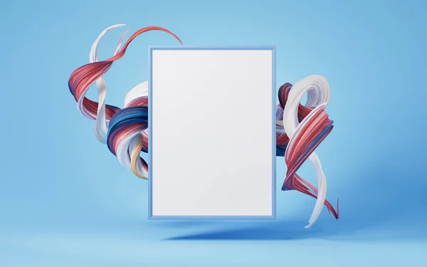 Blank Board Abstract Flowing Gradient Lines Rendering Computer Digital Drawing — Stock Photo, Image