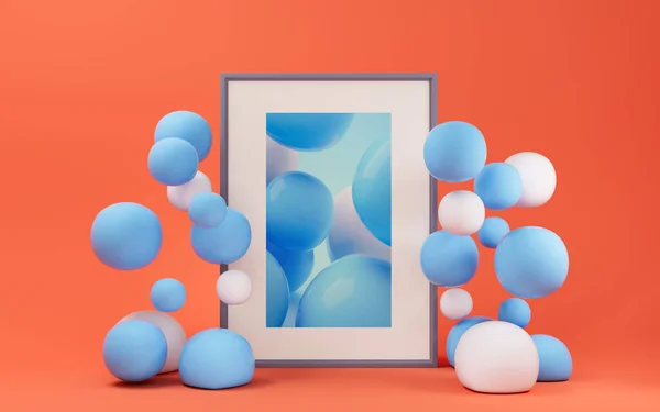柔らかいボールや装飾的な画像 3Dレンダリング コンピュータ デジタル ドローイング — ストック写真