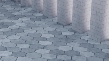 Açık alan arkaplanı boşalt, 3D görüntüleme.