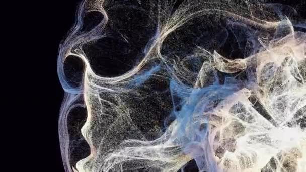 粒子の流れ 波のパターンの背景 3Dレンダリング — ストック動画
