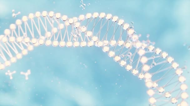 Структура Молекул Биологии Рендеринг — стоковое видео