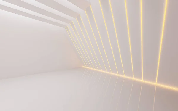 Пустой Белый Туннель Рендеринг Цифровой Рисунок — стоковое фото
