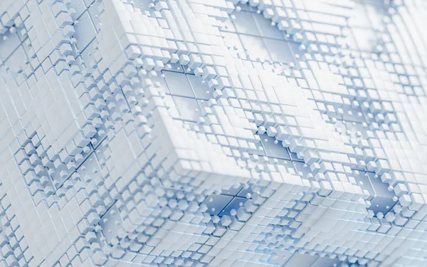 Matériau Cube Abstrait Fond Géométrique Rendu Dessin Numérique Informatique — Photo