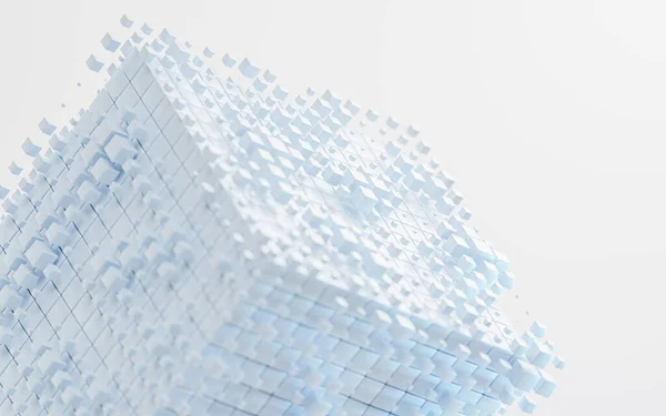 Matériau Cube Abstrait Fond Géométrique Rendu Dessin Numérique Informatique — Photo