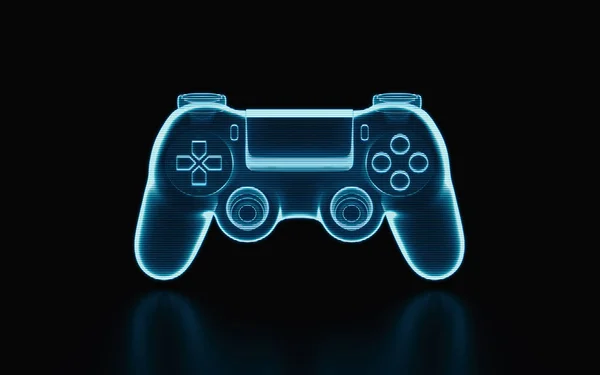 Holographic Image Gamepad Futuristic Element Rendering Computer Digital Drawing — Stock Photo, Image