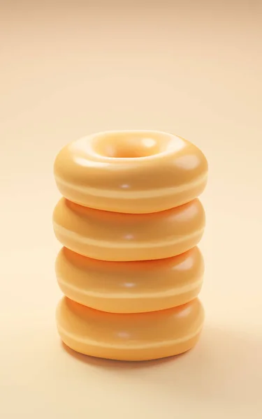Rond Dessertbrood Met Ringvorm Weergave Digitale Computertekening — Stockfoto