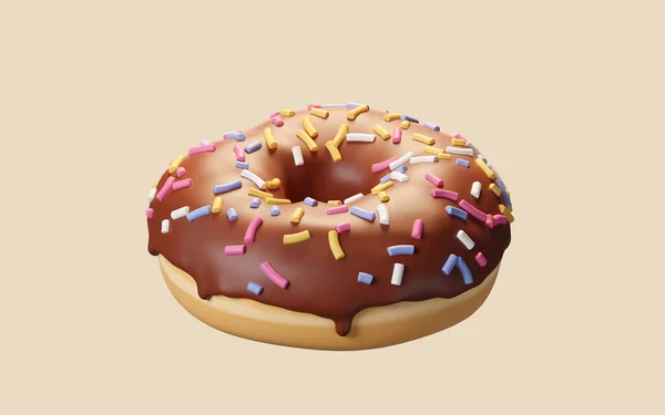 Doce Donuts Sobremesa Padaria Renderização Desenho Digital Computador — Fotografia de Stock