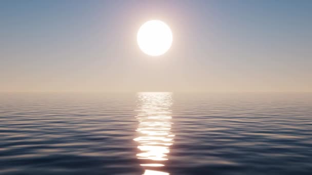 Солнечный Свет Поверхность Воды Рендеринг — стоковое видео
