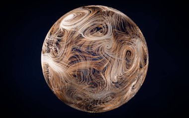 Dalgaların dalgalı kıvrımları, 3 boyutlu görüntüleme. Bilgisayar dijital çizimi.