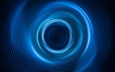 Akan dalga çizgileri, eğri desen, üç boyutlu çizim. Bilgisayar dijital çizimi.