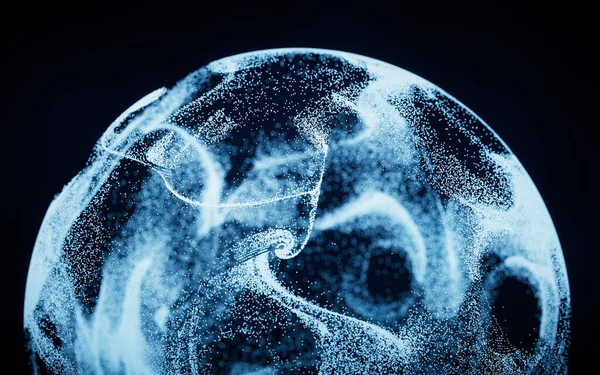 波の粒子 ファンタジーの背景 3Dレンダリング コンピュータ デジタル ドローイング — ストック写真