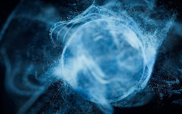 Wellen Teilchen Fantasie Hintergrund Darstellung Digitale Computerzeichnung — Stockfoto