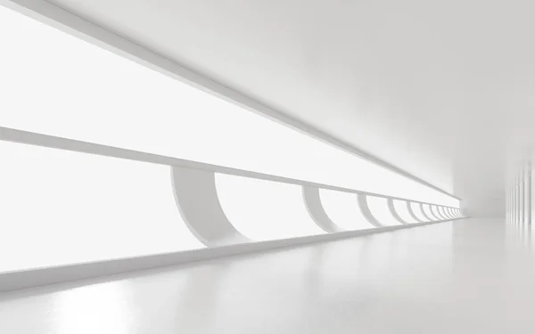 Boş Beyaz Tünel Görüntüleme Bilgisayar Dijital Çizimi — Stok fotoğraf