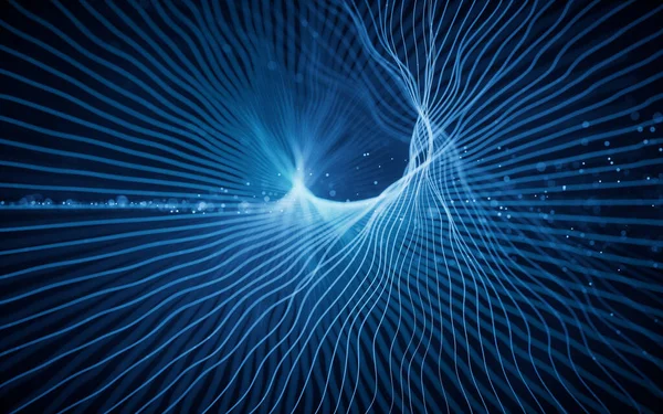 Светящиеся Лазерные Линии Абстрактный Фон Рендеринг Цифровой Рисунок — стоковое фото