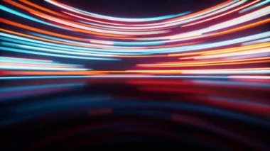 Işıl ışıl parlayan çizgiler, 3D görüntüleme.