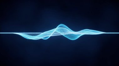 Akan dalga çizgileri, döngü animasyonu, 3 boyutlu canlandırma.