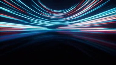 Işıl ışıl parlayan çizgiler, 3D görüntüleme.