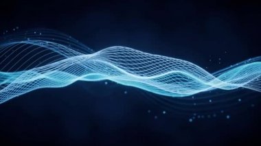 Akan dalga çizgileri, eğri desen, üç boyutlu çizim.