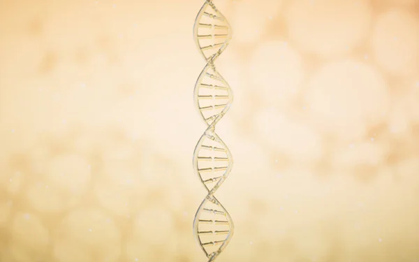 Dna Genomes Structure Yellow Background Rendering Computer Digital Drawing — Stock Photo, Image