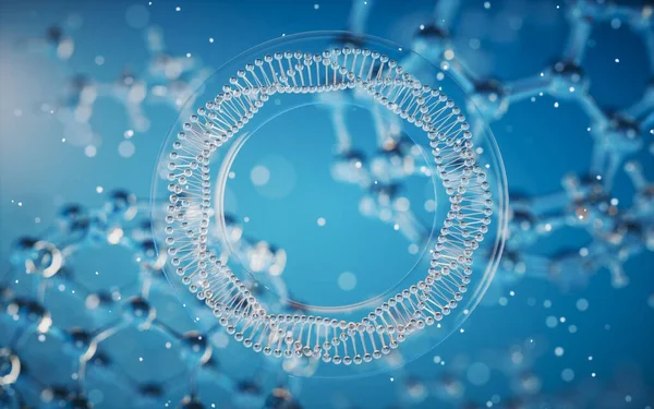 Dna Genomes Structure Molecule Background Rendering Computer Digital Drawing — Stock Photo, Image
