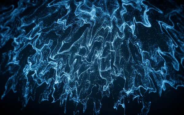 Dalga Desenli Soyut Parçacıklar Boyutlu Görüntüleme Bilgisayar Dijital Çizimi — Stok fotoğraf