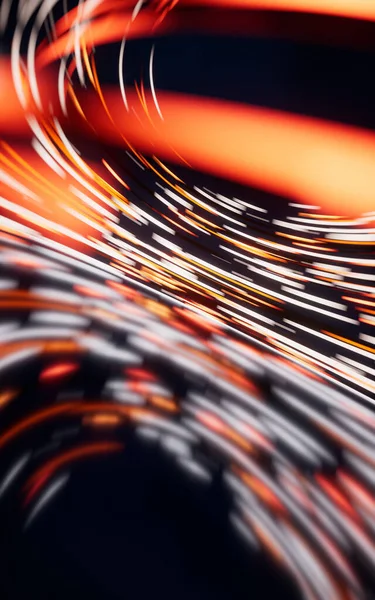Glowing Illuminated Lines Motion Blur Rendering Computer Digital Drawing — Stockfoto