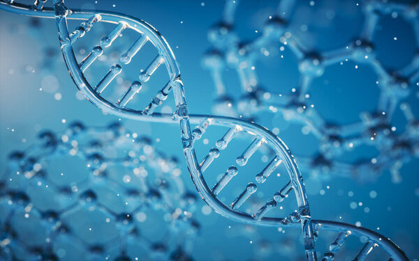 Dna Genomes Structure Molecule Background Rendering Computer Digital Drawing Stock Image