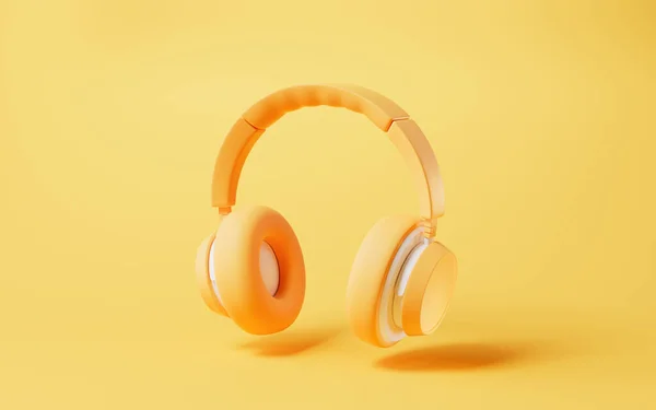 Headphones Gaming Headset Rendering Listening Audio Electronic Device Computer Digital — Foto Stock