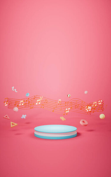 Music Notes Musical Tunes Rendering Computer Digital Drawing Stock Picture