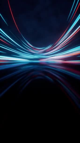 Glowing Illuminated Lines Motion Blur Rendering — Video Stock