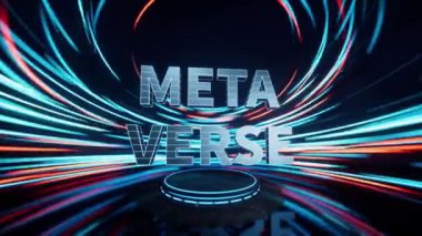 Metaverse konsepti, 3D yorumlama.