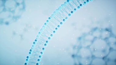 Cell membrane with blue background, 3d rendering.