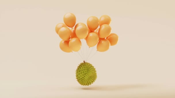 Animacja Pętli Owocowej Duriana Pyszne Owoce Renderowanie — Wideo stockowe