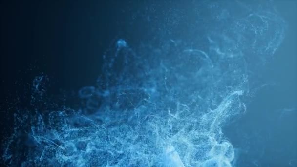 具有烟雾形状的流动粒子 3D渲染 — 图库视频影像