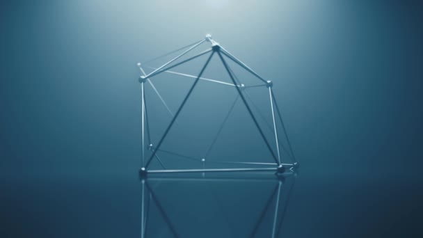 Geometriestruktur Mit Nebelszene Rendering — Stockvideo