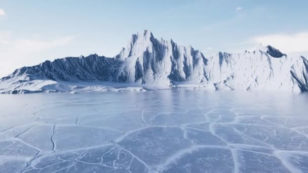 Buz Zemininde Ilerlemenin Döngü Animasyonu Boyutlu Canlandırma — Stok video