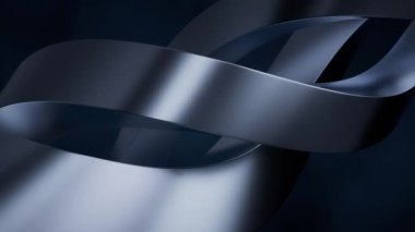 Metalik eğri geometri arkaplanı, 3d oluşturma.