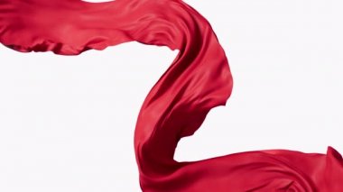 Alfa kanallı kırmızı dalga bezi, 3D görüntüleme.