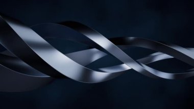 Metalik eğri geometri arkaplanı, 3d oluşturma.