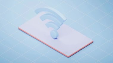 Kablosuz ağ teknolojisi, kablosuz ağ işareti, 3D görüntüleme.