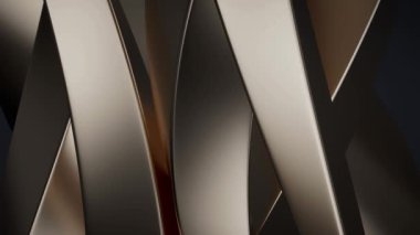 Metalik eğri geometri arkaplanı, 3d oluşturma.