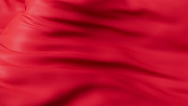 Flowing Red Wave Cloth Rendering — Vídeo de Stock