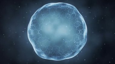 Soft thin film with hexagon pattern, 3d rendering.