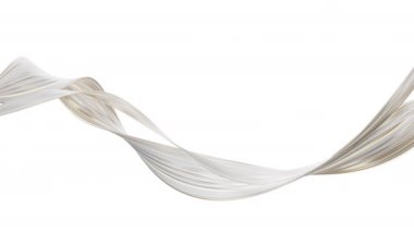 Abstract loop flowing curve lines with alpha channel, 3d rendering.