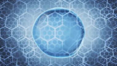Soft thin film with hexagon pattern, 3d rendering.