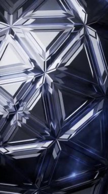 Abstract triangle shape geometry, 3d rendering.