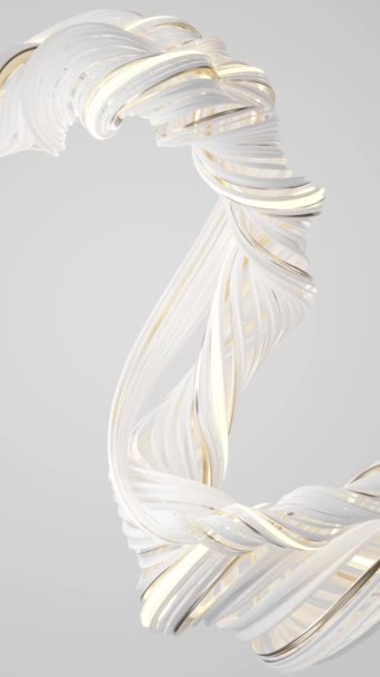 Abstract Loop Flowing Curve Lines Rendering — 图库视频影像