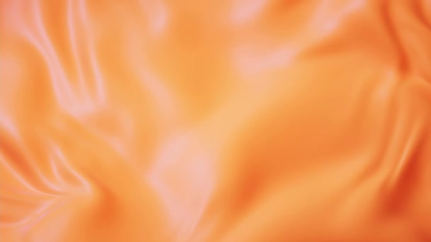 Flowing Orange Cloth Background Rendering — Stock Video